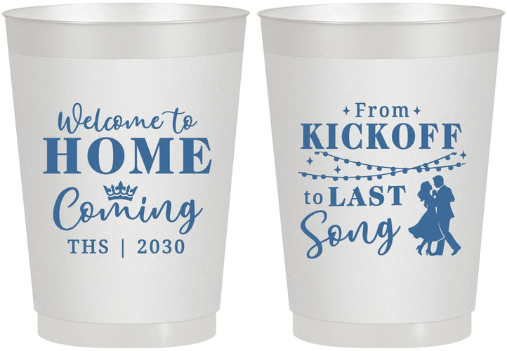 Personalized Homecoming 10 oz Frosted Cups - From Kickoff To Last Song | 330018