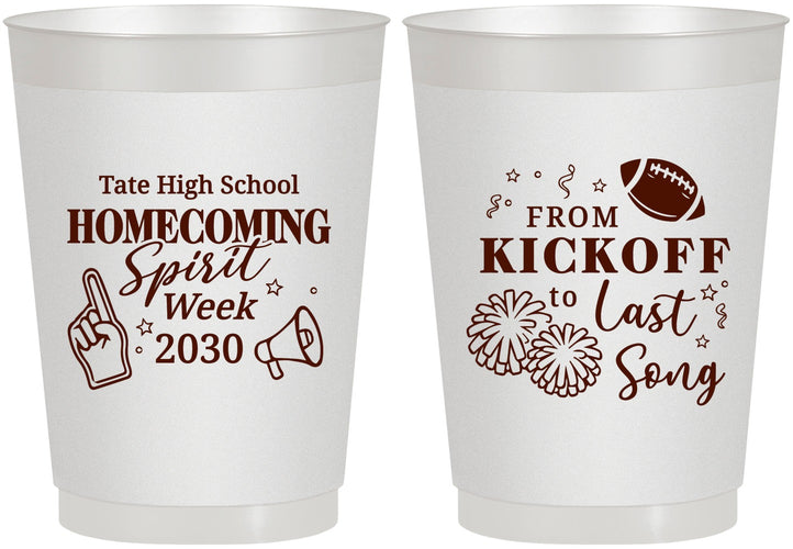 Personalized Homecoming 10 oz Frosted Cups - Spirit Week | 330019