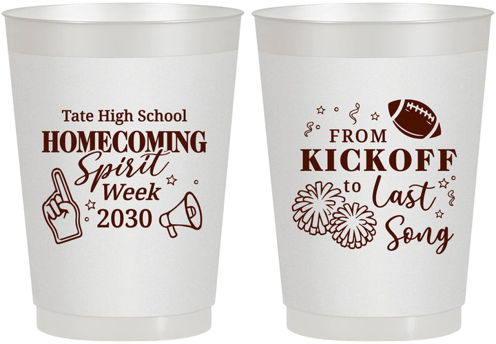 Personalized Homecoming 10 oz Frosted Cups - Spirit Week | 330019