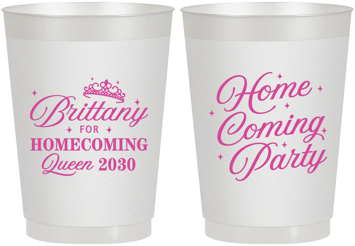 Personalized Homecoming 10 oz Frosted Cups - Hoco Queen Vote | 330022