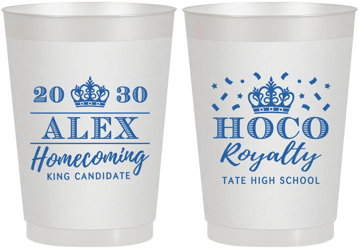 Personalized Homecoming 10 oz Frosted Cups - Hoco King Vote | 330025