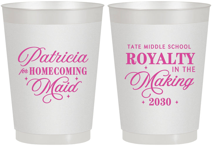 Personalized Homecoming 10 oz Frosted Cups - Hoco Maid Vote | 330028