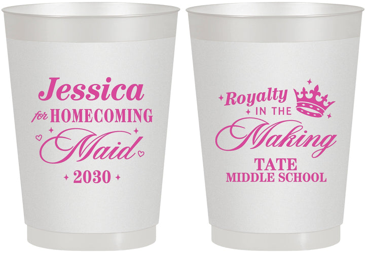 Personalized Homecoming 10 oz Frosted Cups - Hoco Maid Vote | 330029