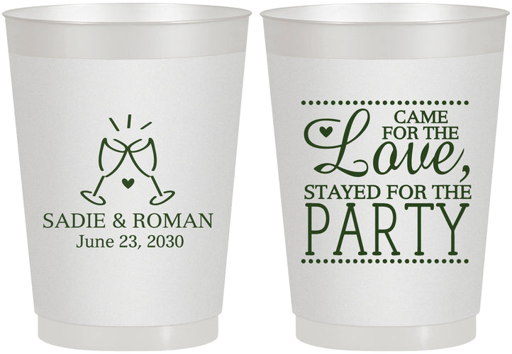 Personalized Wedding 10 oz Frosted Cups - Love Party | 331
