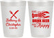 Personalized Wedding 10 oz Frosted Cups - Crawfish Boil | 332