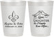 Personalized Wedding 10 oz Frosted Cups - Love Laughter Happily | 338