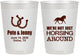 Personalized Wedding 10 oz Frosted Cups - Horseshoe | 341