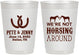 Personalized Wedding 10 oz Frosted Cups - Horseshoe | 342