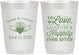 Personalized Wedding 10 oz Frosted Cups - Love Laughter Happily | 346