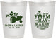 Personalized Wedding 10 oz Frosted Cups - Left The Farm Tractor | 347