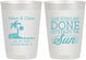 Personalized Wedding 10 oz Frosted Cups - Vows Are Done Enjoy Sun | 348