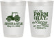 Personalized Wedding 10 oz Frosted Cups - Left The Farm Tractor | 351