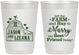 Personalized Wedding 10 oz Frosted Cups - Left The Farm Tractor | 352