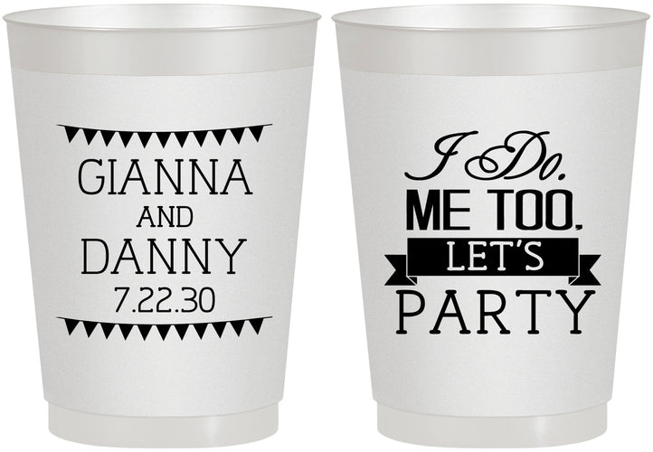 Personalized Wedding 10 oz Frosted Cups - I Do Me Too | 363