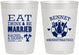 Personalized Wedding 10 oz Frosted Cups - Eat Drink Be Married | 367