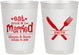 Personalized Wedding 10 oz Frosted Cups - Eat Drink Be Married | 368