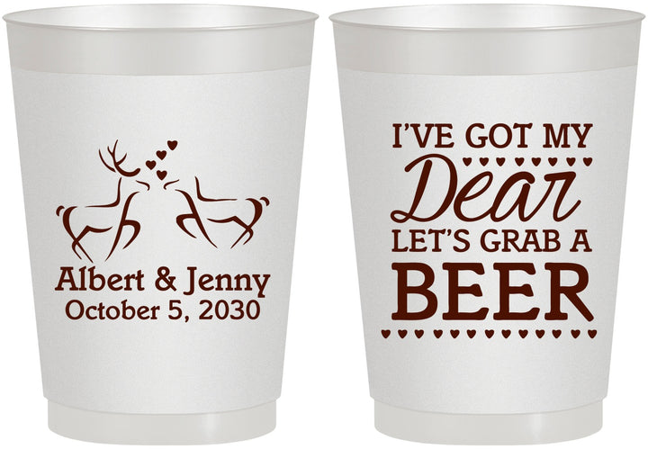 Personalized Wedding 10 oz Frosted Cups - Dear Beer | 372
