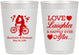 Personalized Wedding 10 oz Frosted Cups - Love Laughter Happily | 376