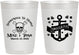 Personalized Wedding 10 oz Frosted Cups - Anchor Nautical | 391