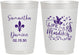 Personalized Wedding 10 oz Frosted Cups - Mardi Gras | 398