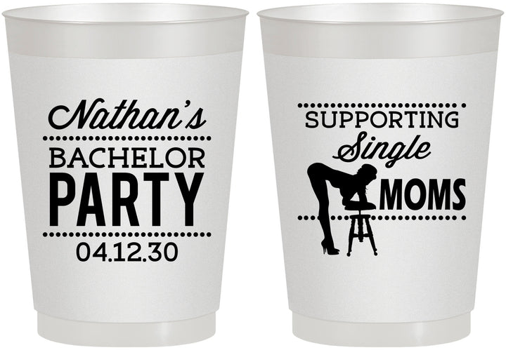 Personalized Bachelor Party 10 oz Frosted Cups - Strip Club | 40006