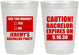 Personalized Bachelor Party 10 oz Frosted Cups - Caution Expires On | 40012