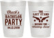 Personalized Bachelor Party 10 oz Frosted Cups - Last Stand Wedding Bands | 40015