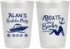 Personalized Bachelor Party 10 oz Frosted Cups - Nautical Boats | 40021
