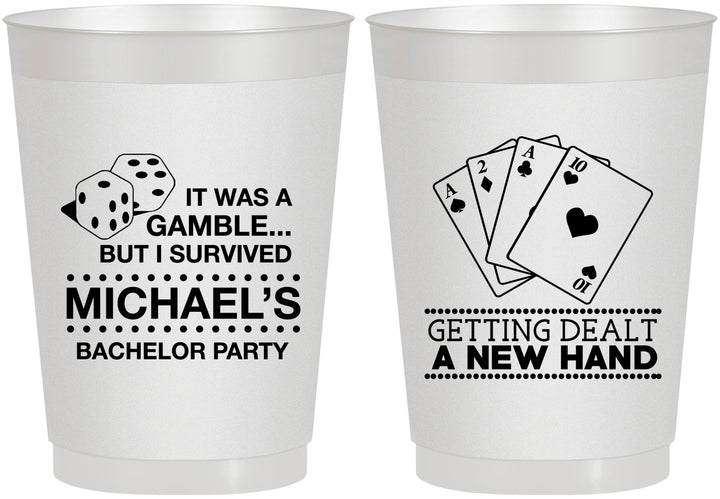 Personalized Bachelor Party 10 oz Frosted Cups - Las Vegas | 40025