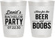 Personalized Bachelor Party 10 oz Frosted Cups - Beer And Boobs | 40027