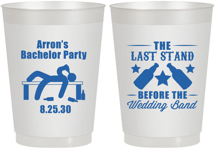 Personalized Bachelor Party 10 oz Frosted Cups - The Last Stand | 40035