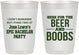 Personalized Bachelor Party 10 oz Frosted Cups - Beer And Boobs | 40039