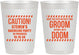Personalized Bachelor Party 10 oz Frosted Cups - Groom Rhymes Doom | 40042