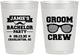 Personalized Bachelor Party 10 oz Frosted Cups - Groom Crew | 40047
