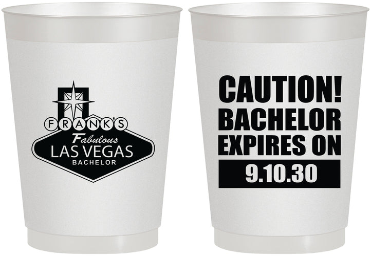Personalized Bachelor Party 10 oz Frosted Cups - Las Vegas | 40056