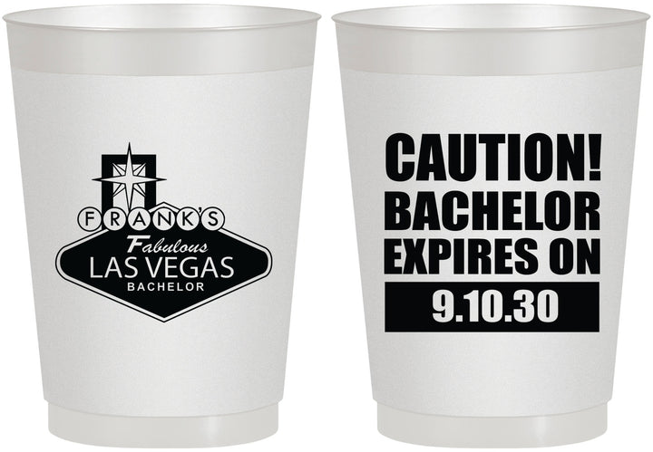 Personalized Bachelor Party 10 oz Frosted Cups - Las Vegas | 40056