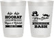Personalized Bachelor Party 10 oz Frosted Cups - Wig Or Stache | 40058