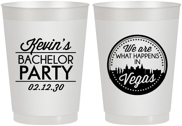 Personalized Bachelor Party 10 oz Frosted Cups - Last Vegas | 40060