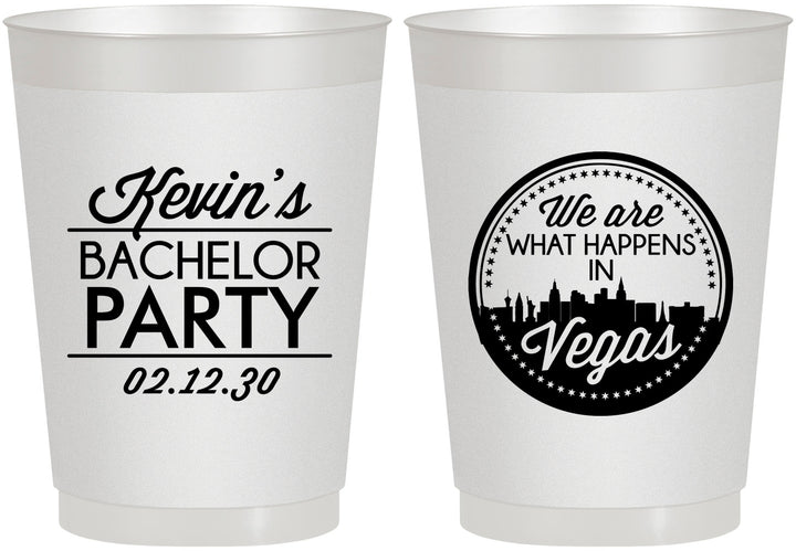 Personalized Bachelor Party 10 oz Frosted Cups - Last Vegas | 40060