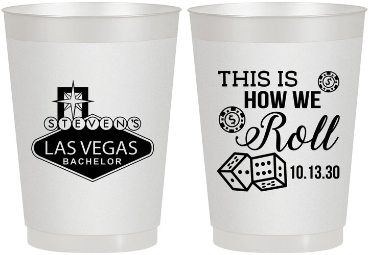 Personalized Bachelor Party 10 oz Frosted Cups - Last Vegas | 40061