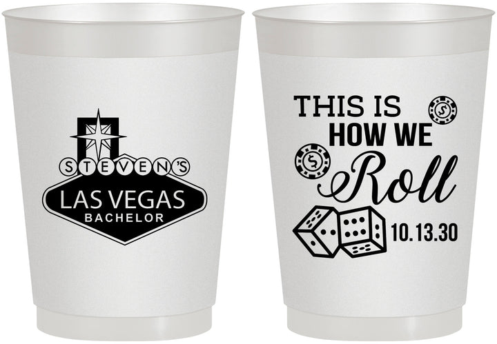 Personalized Bachelor Party 10 oz Frosted Cups - Last Vegas | 40061