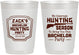 Personalized Bachelor Party 10 oz Frosted Cups - Hunting Season | 40063
