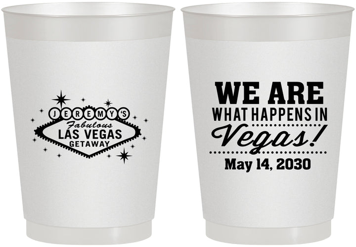Personalized Bachelor Party 10 oz Frosted Cups - Las Vegas | 40066