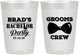 Personalized Bachelor Party 10 oz Frosted Cups - Grooms Crew | 40070