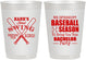 Personalized Bachelor Party 10 oz Frosted Cups - Baseball | 40075