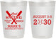 Personalized Bachelor Party 10 oz Frosted Cups - Baseball | 40086