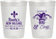 Personalized Bachelor Party 10 oz Frosted Cups - Mardi Gras | 40089