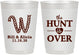 Personalized Wedding 10 oz Frosted Cups - Monogram Hunt Is Over | 406
