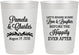 Personalized Wedding 10 oz Frosted Cups - Love Laughter Happily | 409