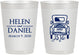 Personalized Wedding 10 oz Frosted Cups - Just Married Old Car | 413